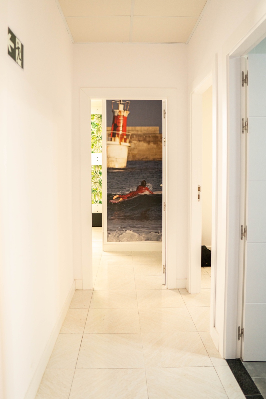 Dormitory-style bunk bed at Albergue Playa de Merón hostel